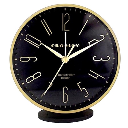 Westclox Crosley 5 in. Black Alarm Clock Analog Battery Operated CR37021